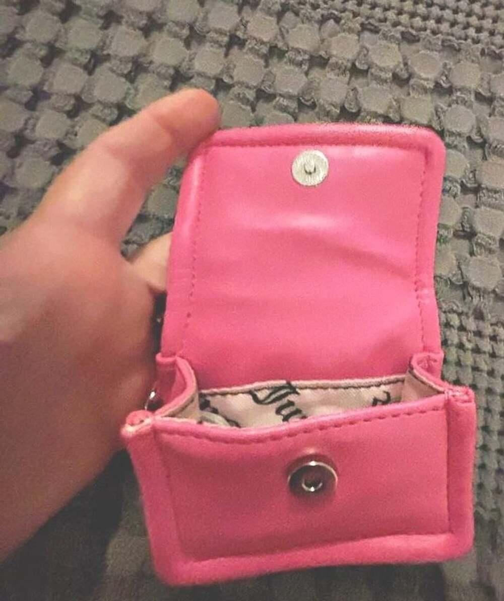 Juicy Couture Pink Quilted Keychain Purse Pouch